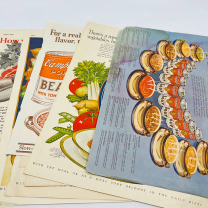 1925-60s HUGE Lot of ~30 Campbells Soup Advertisements TA8