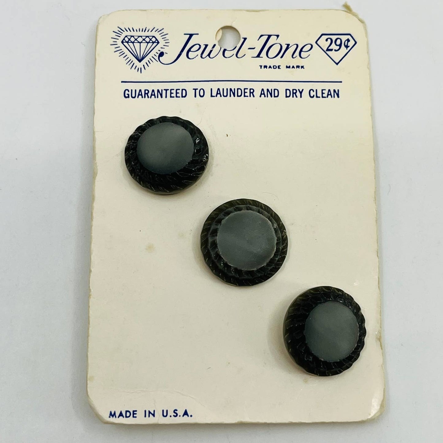 Vintage Jewel-Tone Buttons Frosted Granite Gray SB5