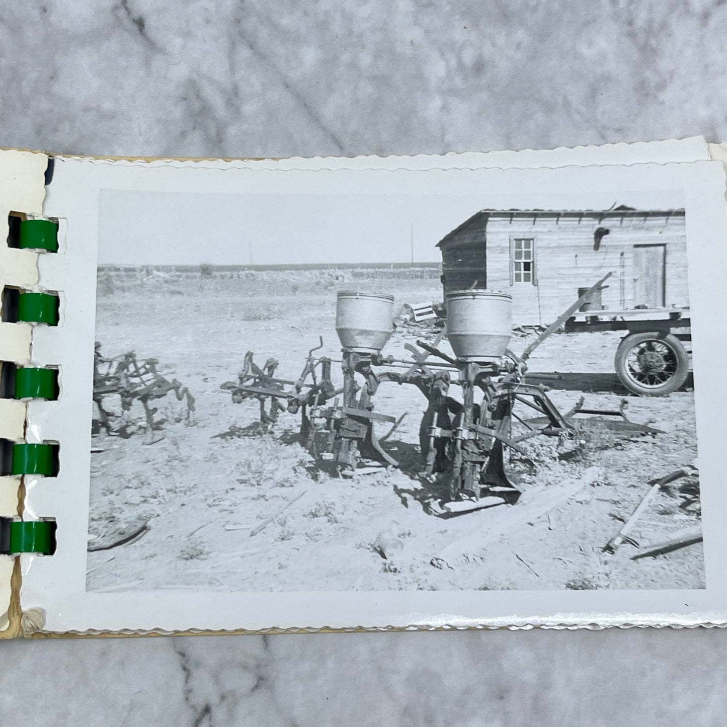 1930s Photo Snapshot Booklet 9 Pictures of Texas Farming 3x5" TJ1