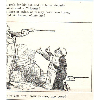 Political Cartoon Comic Affection in the Stone Age - 1921 Original Ad TJ7-S