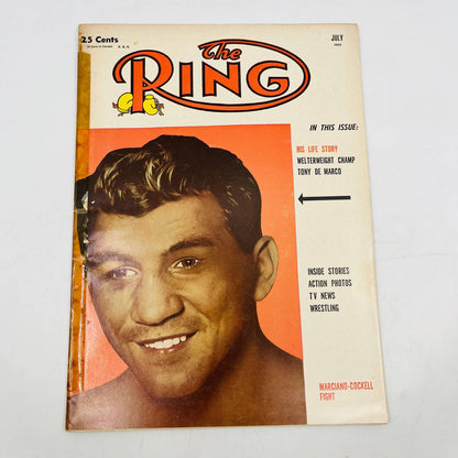 1955 July - The Ring Boxing Magazine – Tony De Marco Cover Marciano-Cockell TA5