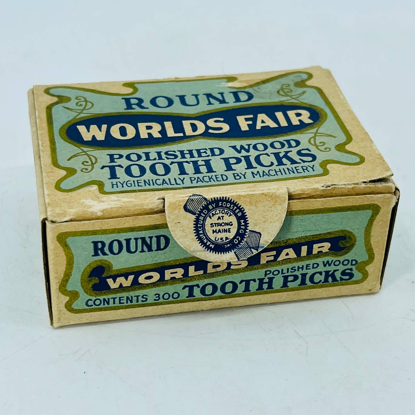 Vintage Full Box of Round World’s Fair Round Polished Toothpicks TC4