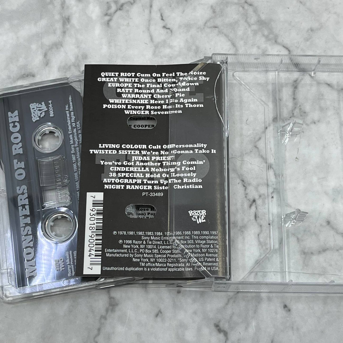 Monsters of Rock Ratt Warrant Poison Cinderella Europe Cassette Tape TB5-10