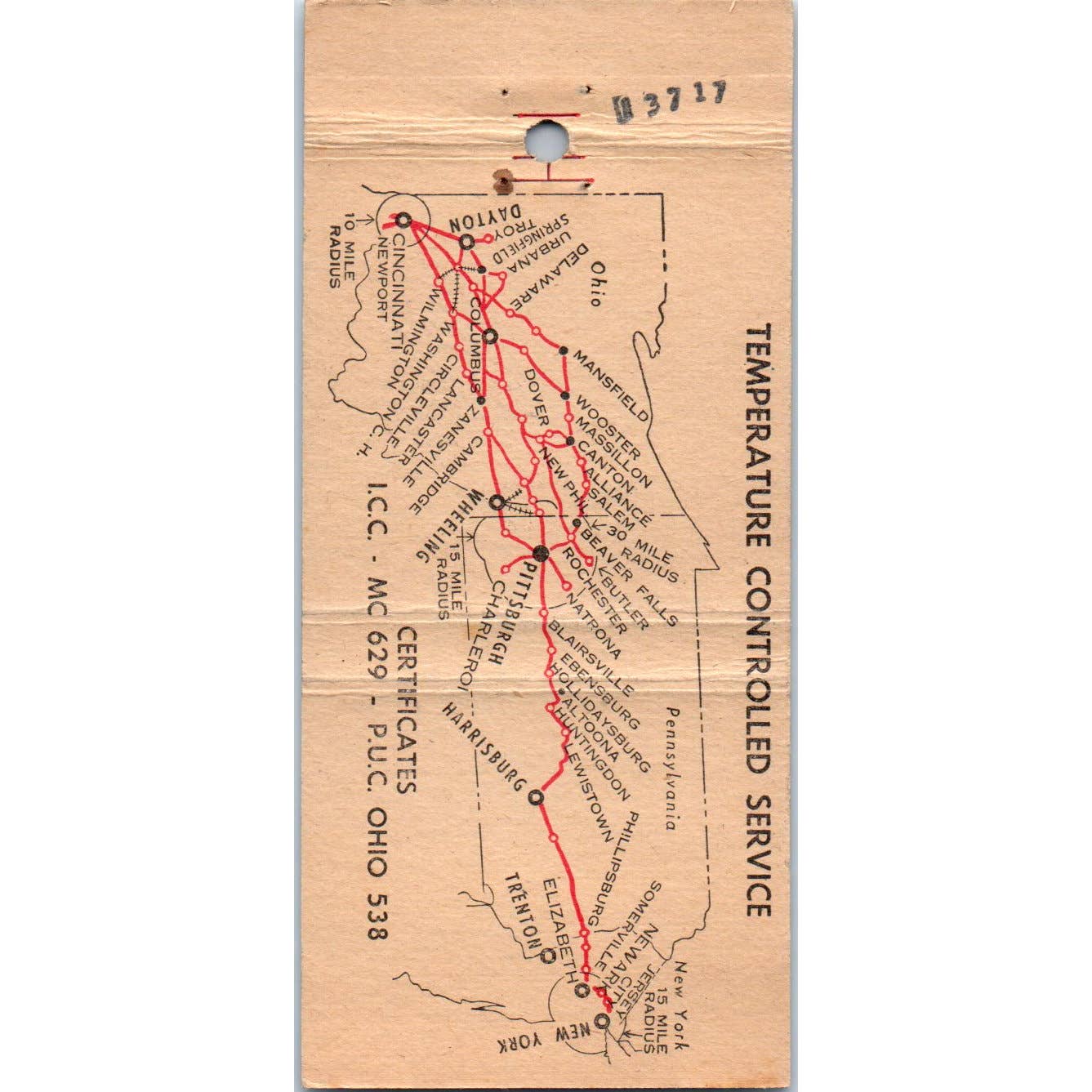 Helm's Motor Express Harrisburg PA Advertising Matchbook Cover SA1-M10