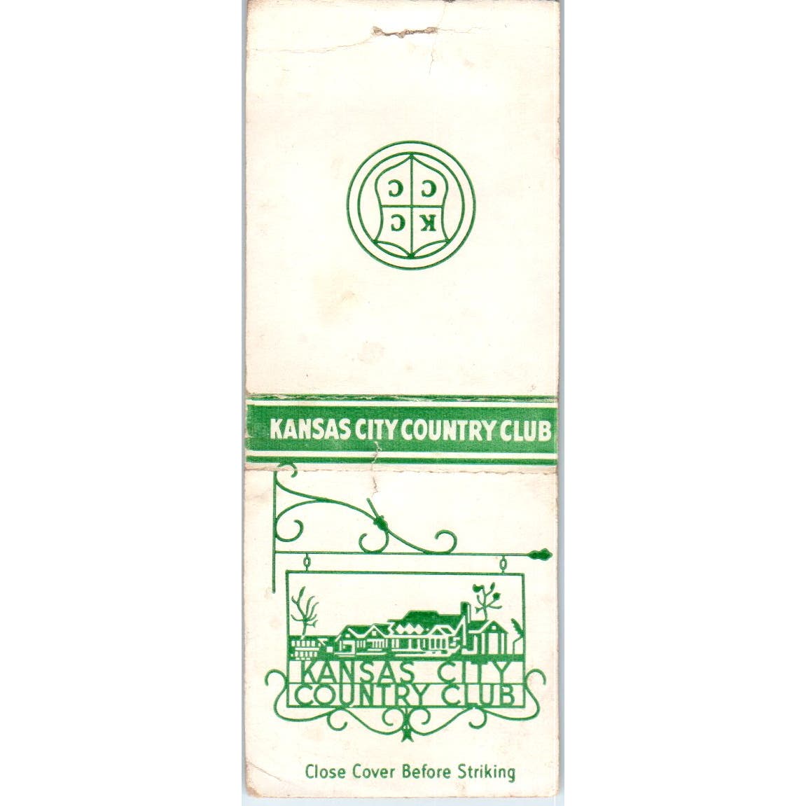 Kansas City Country Club Kansas City Advertising Matchbook Cover SA9-M5