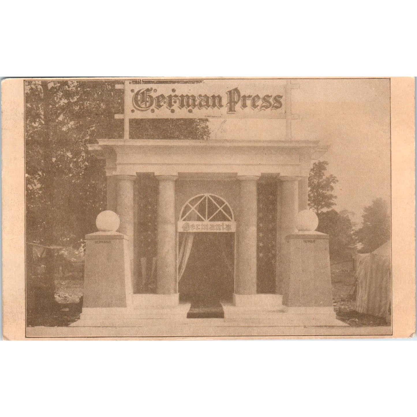 German Press 1909 Milwaukee WI Original Postcard TJ9-P3