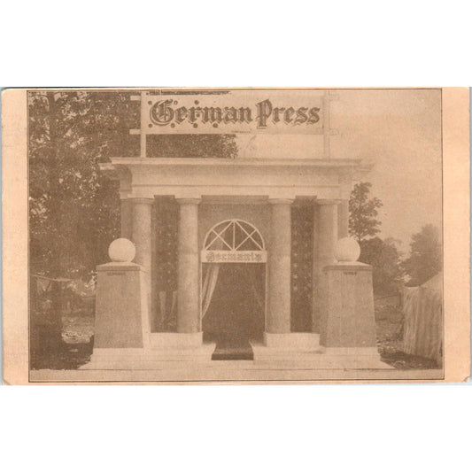 German Press 1909 Milwaukee WI Original Postcard TJ9-P3