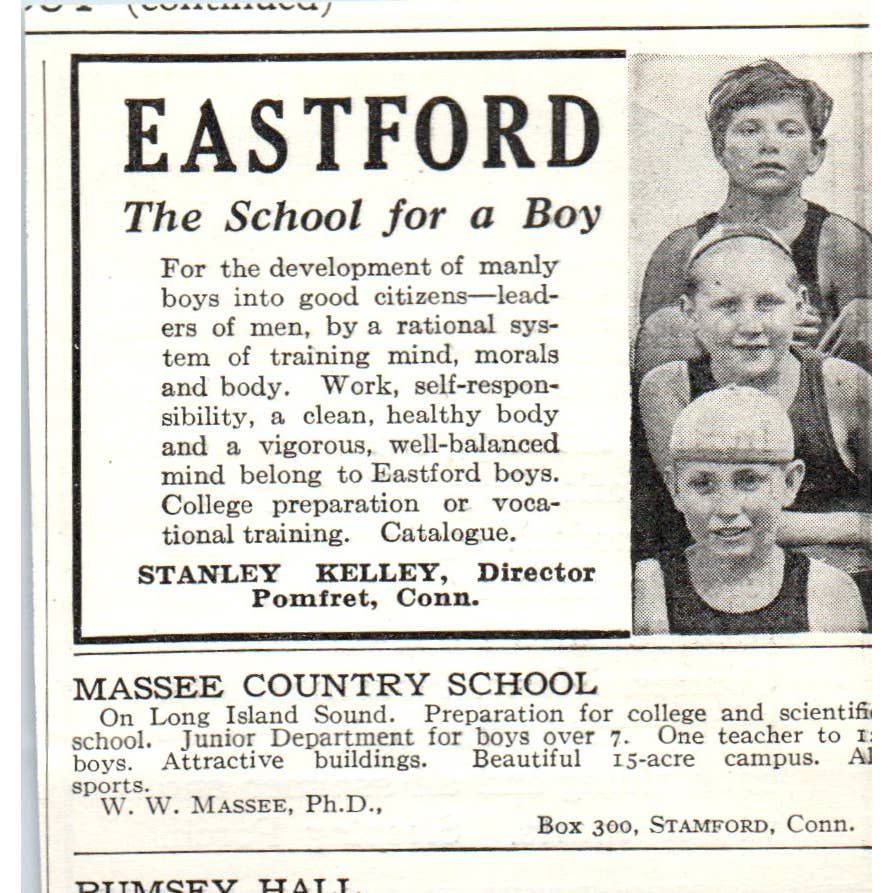 The Ely School for Girls Greenwich CT - 1921 Original Ad TJ7-S