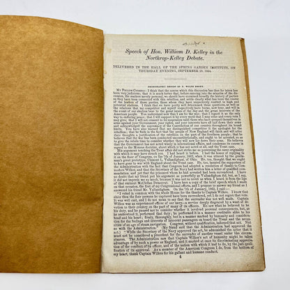 1864 Speech of William D. Kelley in the Northrop-Kelley Debate Civil War D7