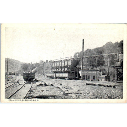 Antique Postcard Coal Mines, Blossburg PA TD8-P2