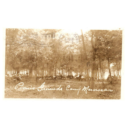 Camp Marcresan Picnic Area Union City PA 1926 - Original Postcard RPPC TJ8-4