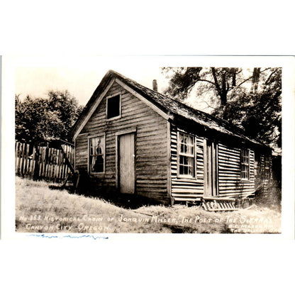 Cabin of Joaquin Miller Canyon City Oregon RPPC Original Postcard TK1-24