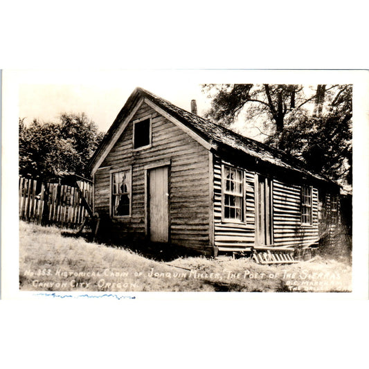 Cabin of Joaquin Miller Canyon City Oregon RPPC Original Postcard P1-13