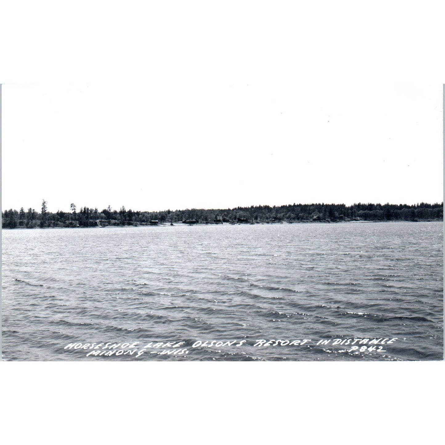 Olson's Resort Horseshoe Lakes View Minong Wisconsin RPPC Postcard TJ9-P3