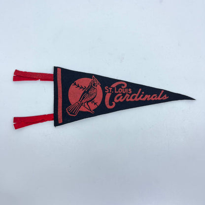 1940s St. Louis Cardinals Small Black Felt Pennant 9” TF5