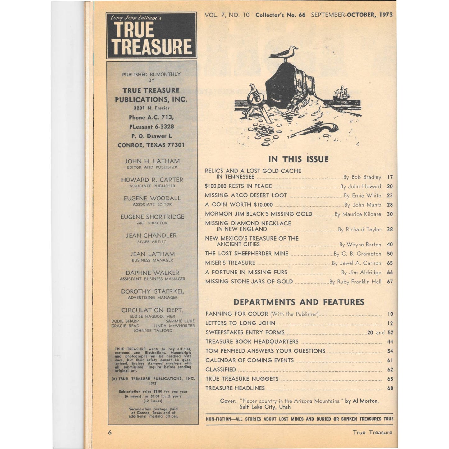 Long John Latham's Treasure Magazine - Gold Mining Metal Detecting Oct 1973 M5