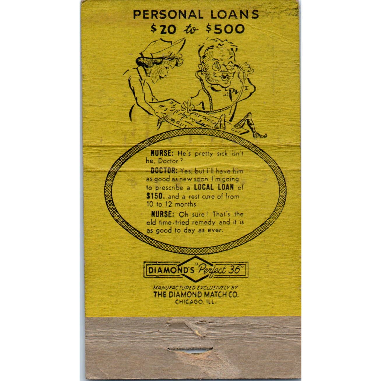 Local Loan Co Seattle Washington Advertising Matchbook Cover SA1-M5