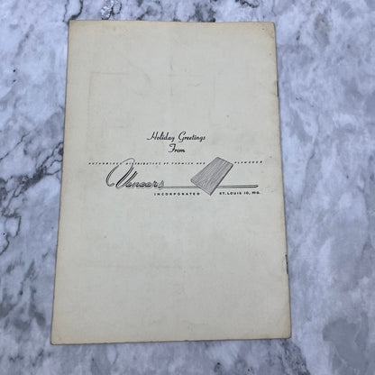 Vintage 1954 Cherished Christmas Carols Booklet Veneers Inc. St. Louis MO V42-2