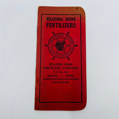 1927 Reading Bone Fertilizers Pocket Notebook Reading, PA SC2