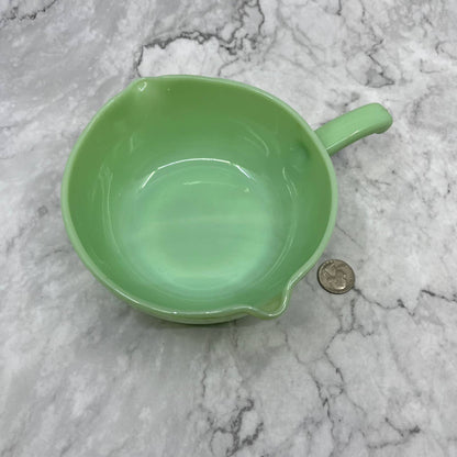 Vintage Fire King Jadeite 2 Spout Skillet Batter Bowl 6" NICE TD6