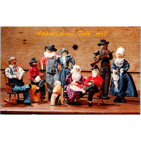 Appalachian Folk Art Doll Collection on Display Original Postcard PB6