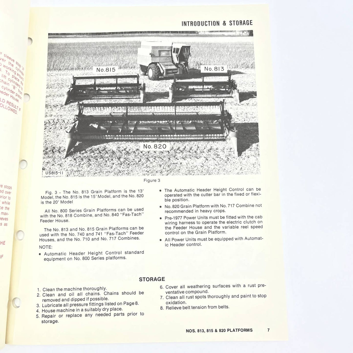 Original 1981 New Idea Manual 813 815 820 UNI-FAS-TACH Platforms US-218 TB9