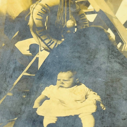 Early 1900 RPPC Infant Baby on Boat With Port Arthur Life Preserver TX PA3
