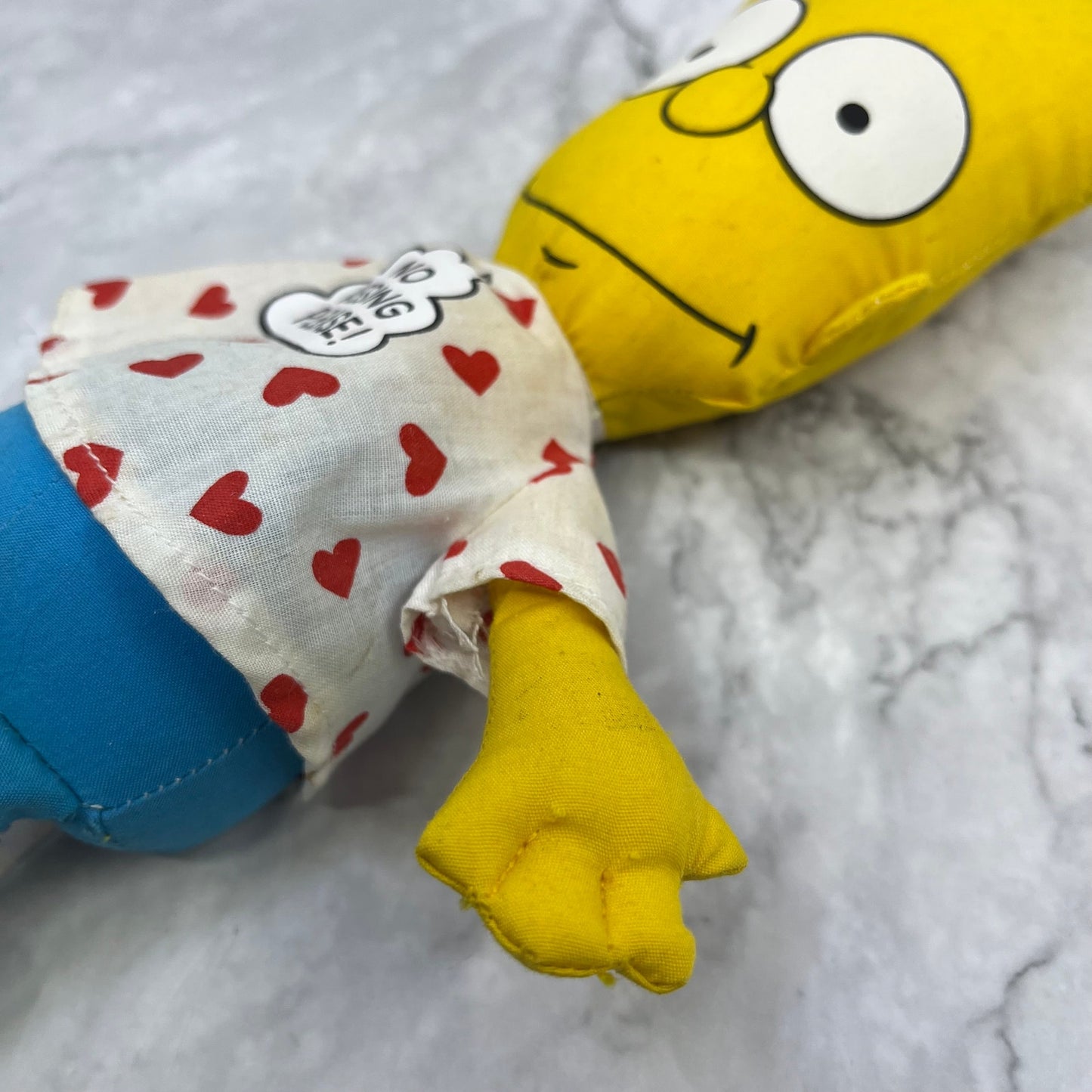 1990 Bart Simpson Plush Valentines Doll No Kissing Please By Dan Dee 10" TK3
