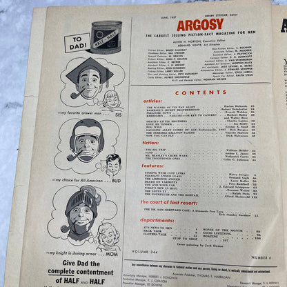 ARGOSY Adventure Magazine June 1957 Lotus XI Gardner Krebiozen Robert Moore TJ3