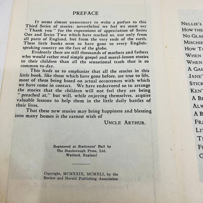 Vintage 1941 Uncle Arthur's BEDTIME STORIES Third Series Paperback Book EA2