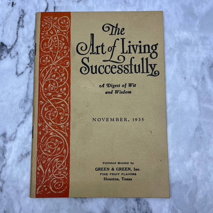 1935 Nov The Art of Living Successfully A Digest of Wit and Wisdom Booklet TH1