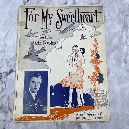 1926 Sheet Music For My Sweetheart Walter Donaldson Stuart Barrie V38