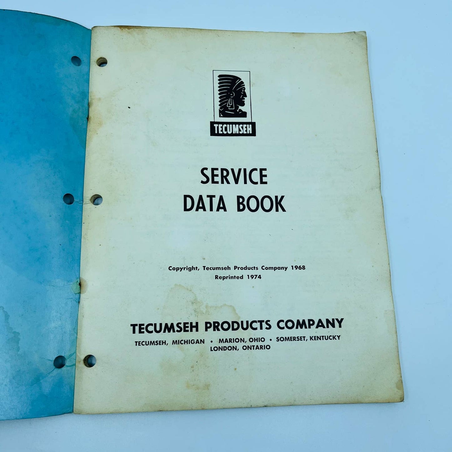 1974 Tecumseh Hermetic Compressor Service Data Manual BA1