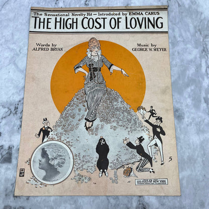 1914 Sheet Music-The High Cost of Loving- George W. Meyer Emma Carus TI1
