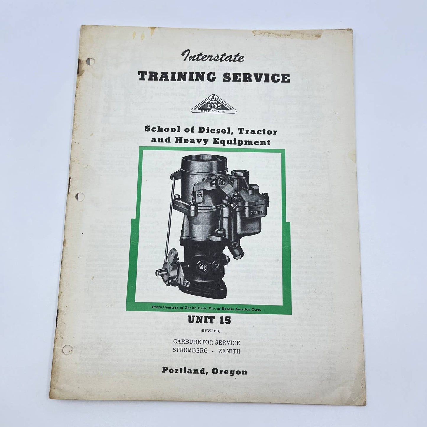 1951 Interstate Training Service Manual Unit 15 Carburetor Service TF8