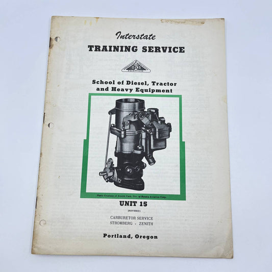 1951 Interstate Training Service Manual Unit 15 Carburetor Service TF8
