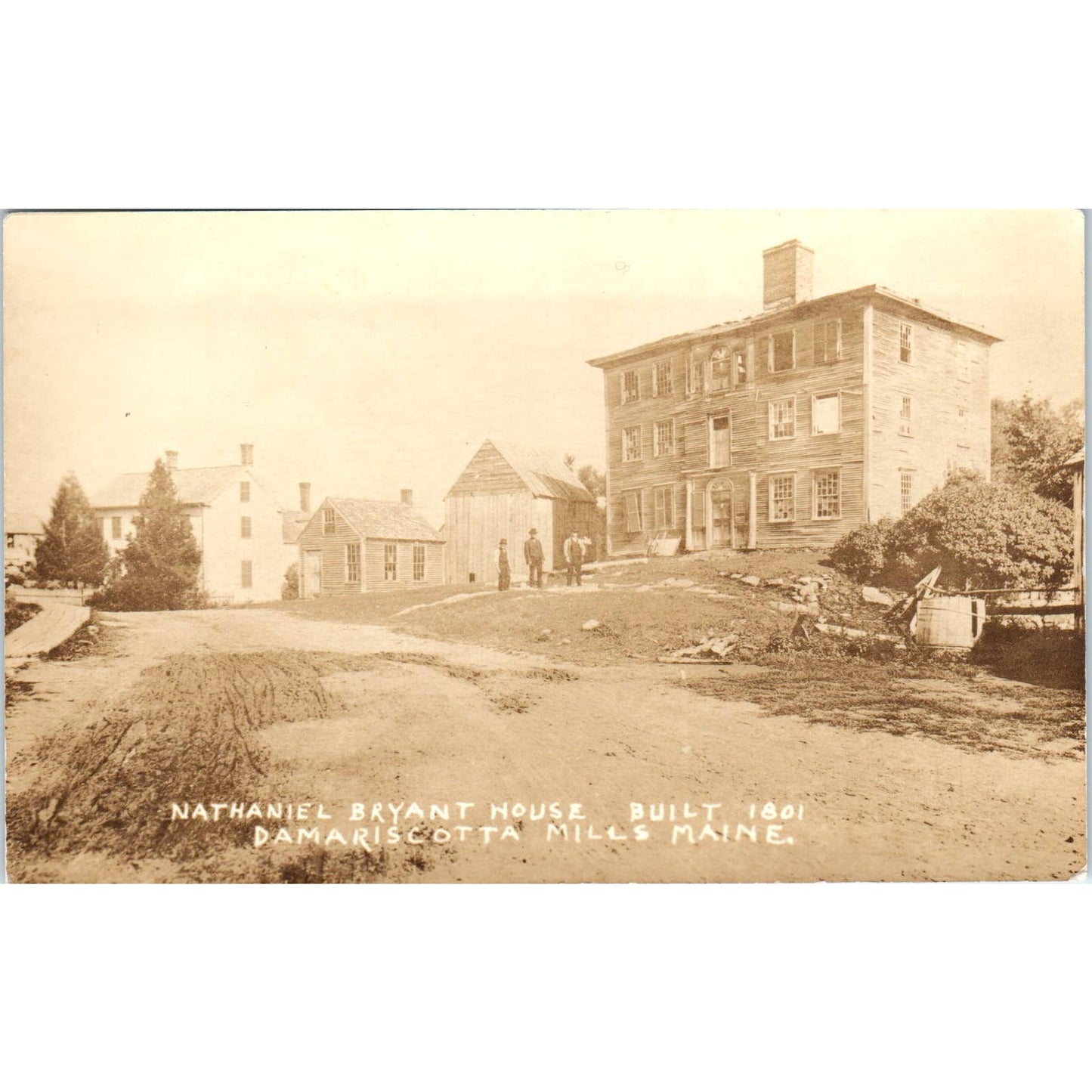Nathaniel Bryant House Damariscotta Mills Maine - Original RPPC Postcard TJ7-RP3