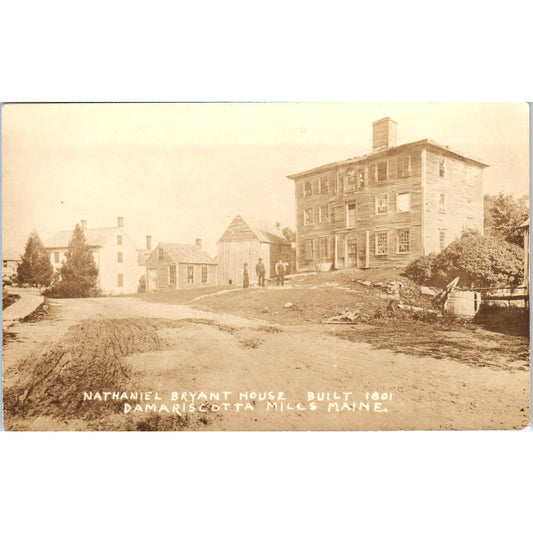 Nathaniel Bryant House Damariscotta Mills Maine - Original RPPC Postcard TJ7-RP3
