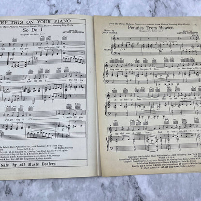 Pennies From Heaven 1936 Sheet Music Bing Crosby TJ4