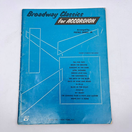 1954 Broadway Classics For Accordion Sheet Music Book Pietro Deiro Jr. TE2