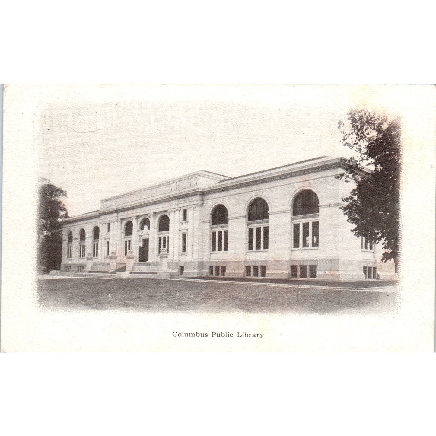 Antique Postcard Columbus Public Library Columbus Ohio TD9