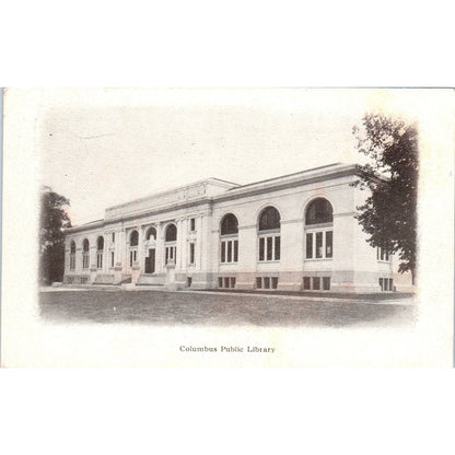Antique Postcard Columbus Public Library Columbus Ohio TD9