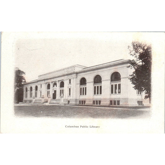 Antique Postcard Columbus Public Library Columbus Ohio TD9
