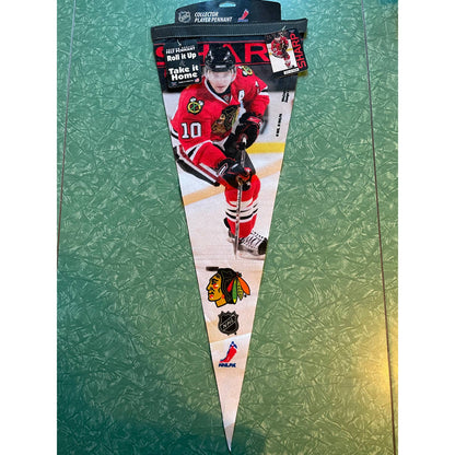 Vintage NHL NHLPA Hockey Chicago Blackhawks Patrick Sharp Felt Pennant Souvenir