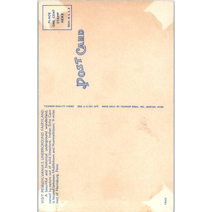 Vintage Postcard The Entrance to the Indian Echo Cavern Hummelstown PA TD9-P1