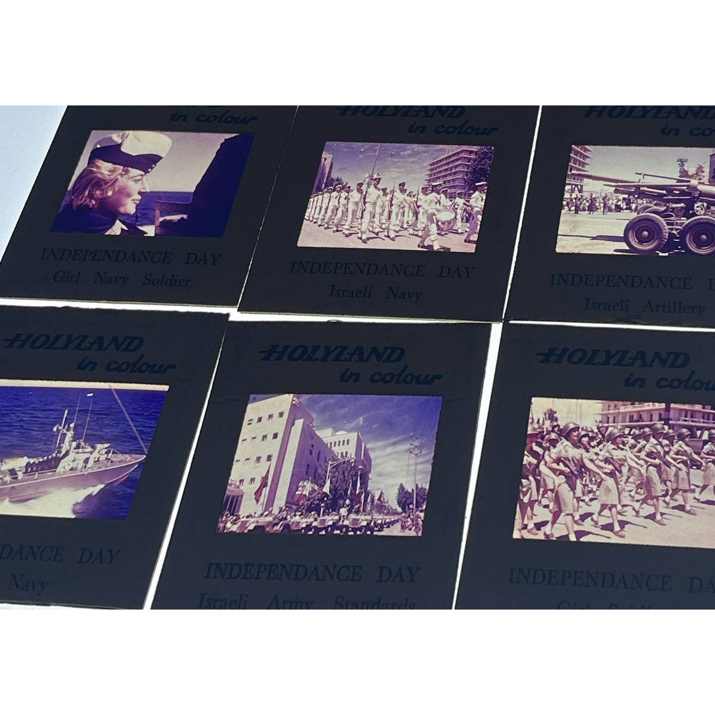 1960s Israel Holy Land in Color Independence Day Set of 6 2x2 Slides TK2-S2-14