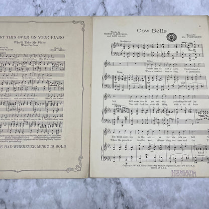 Cowbells 1922 Flapper Girl Sheet Music Sidney DMitchell Lou Klein Al Pianta V38