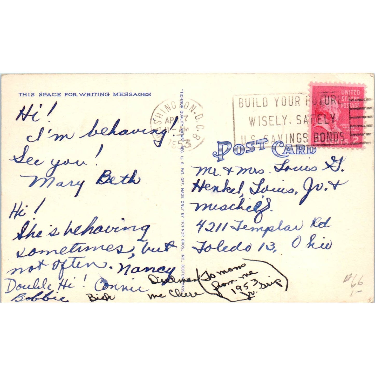 Punished Baby in a Corner in a Union Suit Humor Poem Original Postcard TK1-P12