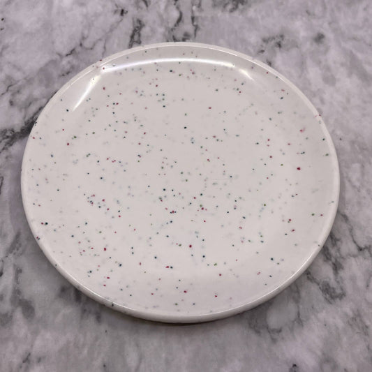 MCM Imperial Ware Speckled Confetti White Dessert Plate Melmac Malamine TA3