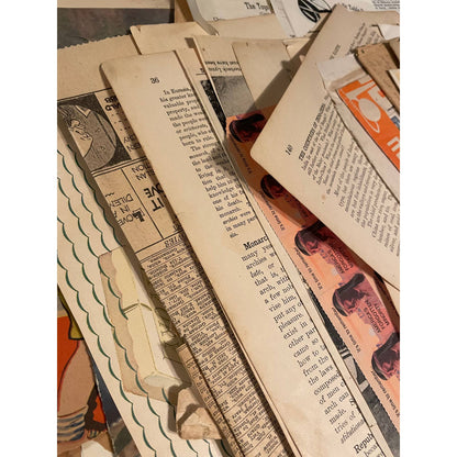 Antique/Vintage Junk Journal Paper Ephemera Lot - Over 100 Pieces - Approx 2 Lbs
